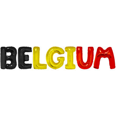 Foil Balloons ‘Belgium’ Black-Yellow-Red 36cm – 7 pieces