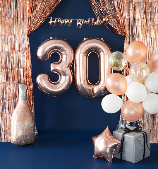Rose gold party curtain 100 x 200 cm 1