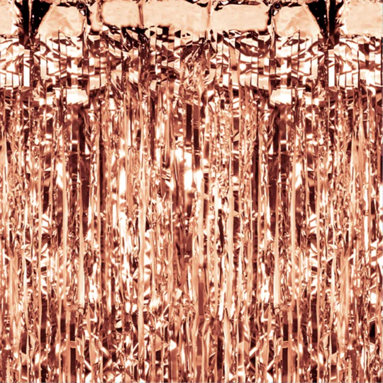 Rose gold party curtain 100 x 200 cm