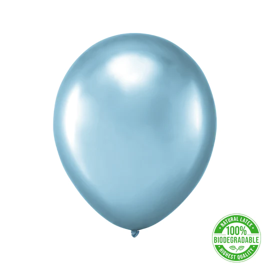 Balloon Biodegradable chrome blue