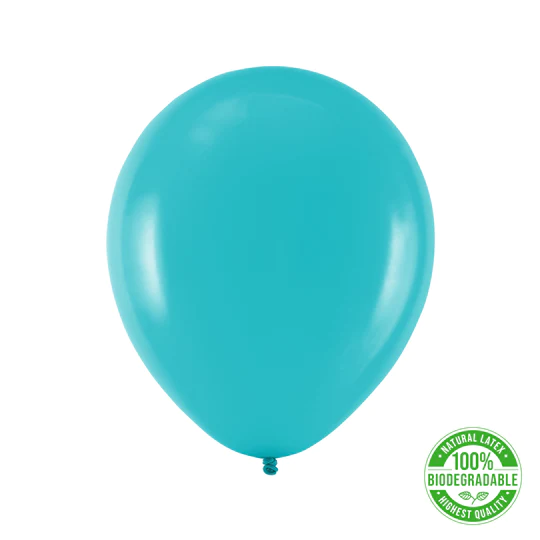Biodegradable balloon turquoise 12