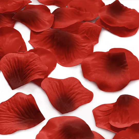 Confetti rose petals 100 pcs – red shaded