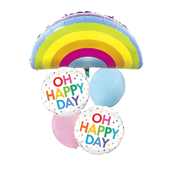 Oh Happy Day rainbow balloon set