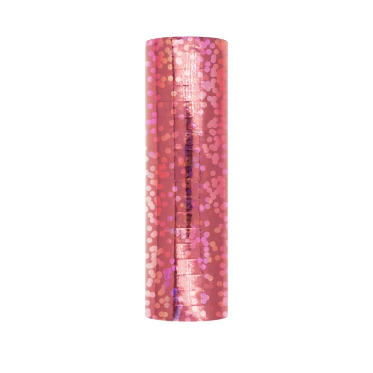 Holographic glitter pink streamer