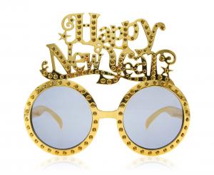 HAPPY NEW YEAR GLASSES,GOLD