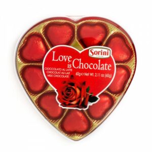 Sorini Heart Case Red Chocolates 60gr.